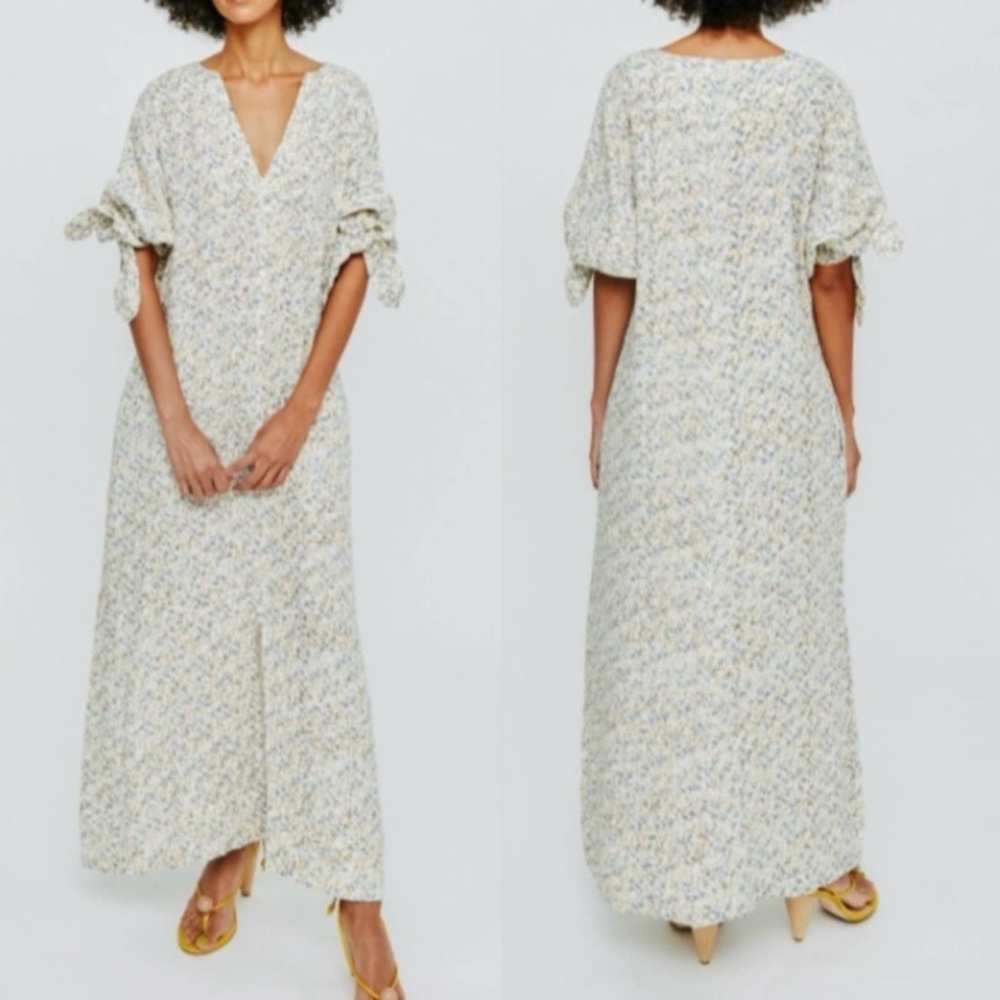 Mirth Sydney Caftan Cotton Dress in Sandstone